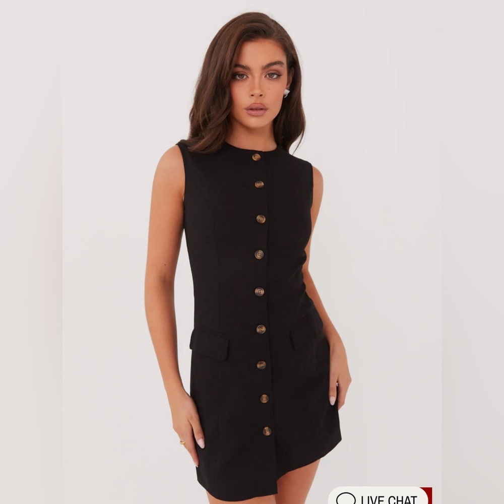 Button down mini dress